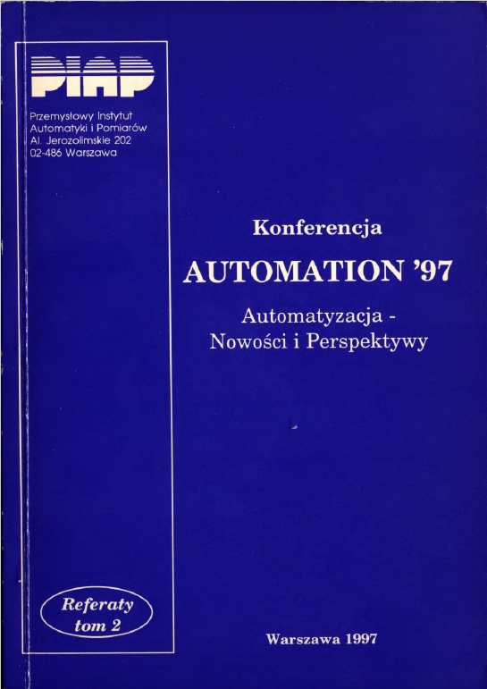 Okładka materiałów konferencyjnych z konferencji AUTOMATION z 1997 roku