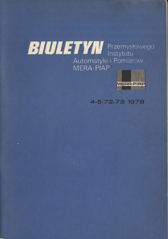 Okładka biuletynu nr 4-5/1978