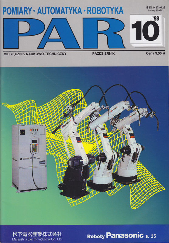 Okładka czasopisma Pomiary Automatyka Robotyka nr PAR 10/1998