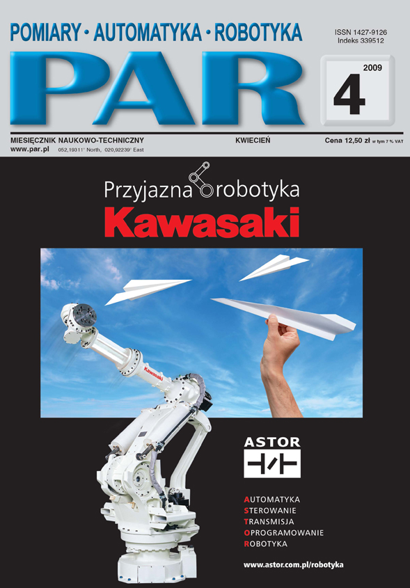 Okładka czasopisma Pomiary Automatyka Robotyka nr PAR 04/2009